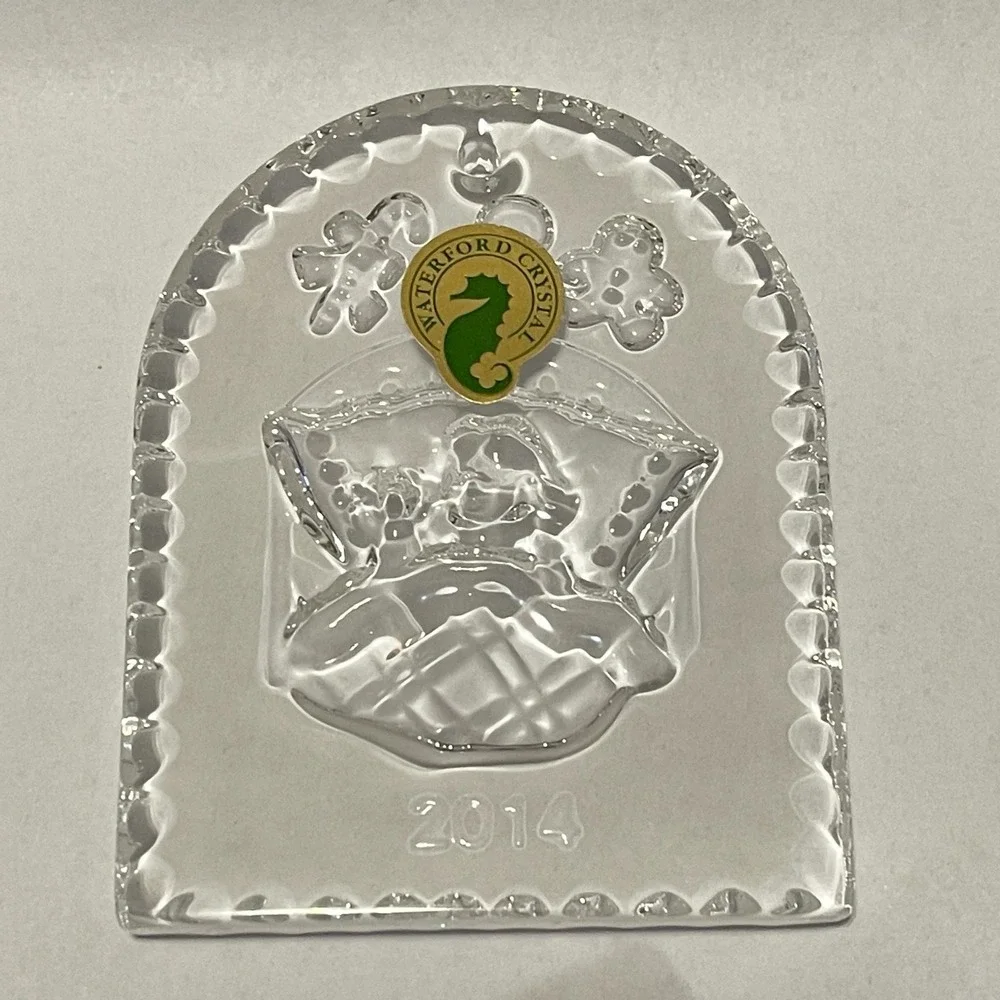 2014 Annual Twas Night Waterford Crystal Clear Glass Christmas Tree Ornament